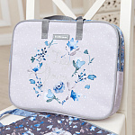 ПАПКА НА МОЛНИИ, А4+, ERICH KRAUSE® FROZEN BEAUTY, ТЕКСТИЛЬ, С РУЧКАМИ, ГОЛУБОЙ /4/24/ РФ