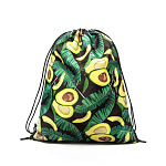 Мешок для обуви ErichKrause с карманом на молнии 500x410мм Avocado Night