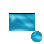 Zip-пакет пластиковый ErichKrause® Glossy Ice Metallic, B5, непрозрачный, голубой (в пакете по 12 шт.)