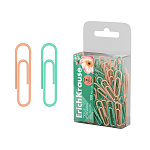 СКРЕПКИ 28 ММ/100 ШТ. ERICHKRAUSE PASTEL BLOOM, ВИНИЛ. ПОКРЫТИЕ, АССОРТИ, ПЭТ-БОКС /10/200/