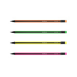 КАРАНДАШ Ч/Г ERICHKRAUSE ВИВО, НАБОР 04 ШТ, С ЛАСТИКОМ, ЗАТОЧЕН. БЛИСТЕР /24/242/144/