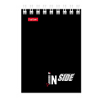 БЛОКНОТ 40 Л, А7, КЛ, ХАТБЕР. INSIDE, МЕЛ. ОБЛ. НА ГРЕБНЕ /120/