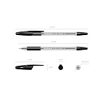 РУЧКА ШАР. ERICHKRAUSE R-301 GRIP, ЧЕРНЫЙ /50/400/