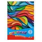 КАРТОН ЦВЕТНОЙ А4, 08 Л, 08 ЦВ, ЯРКИЕ ШТРИХИ, ОДНОСТОРОН. НЕМЕЛ. В ПАПКЕ /50/