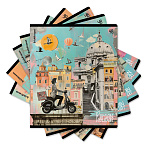 ТЕТРАДЬ 48 Л, А5, КЛ. ERICHKRAUSE ROMAN HOLIDAY. МАТ. ЛАМ. MIX-PACK /5/100/