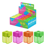 ТОЧИЛКА ПЛАСТ. ERICHKRAUSE ВОЛНА ДУО, НЕОН, КОНТЕЙНЕР, АССОРТИ, ДИСПЛЕЙ /12/96/