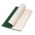 БЛОКНОТ 48 Л, А5, PORTOBELLO CORSA SLIM. ИСК. КОЖА, ГИБКАЯ ОБЛ. ЗЕЛЕНЫЙ /