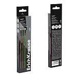 КАРАНДАШ Ч/Г ERICHKRAUSE VIVO, HB, ТРЕХГРАН. ЧЕРНОЕ ДЕР. С ЛАСТИКОМ, АССОРТИ {45708} /12/144/2880/