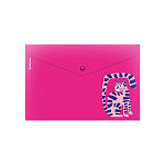 КОНВЕРТ ПЛАСТ. НА КНОПКЕ, A4, ERICHKRAUSE PINNA KOTTA, 0,16 ММ, АССОРТИ /12/240/