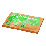 БЛОК Д/ЗАПИСИ 75*50 ММ, 100Л. ERICHKRAUSE NEON, БУМАГА, ОРАНЖЕВЫЙ /12/432/