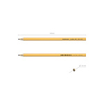 КАРАНДАШ Ч/Г ERICHKRAUSE AMBER 100, HB, ЖЕЛТЫЙ, ТУБУС /42/252/2016/