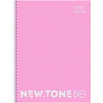 ТЕТРАДЬ 80 Л, А4, КЛ, ХАТБЕР PREMIUM. NEWTONE PASTEL ПИОН, МЕЛ. ГЛЯНЦ. ЛАМ. ПЕРФ. ГРЕБЕНЬ /2/20/