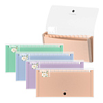 ПАПКА НА 13 ОТДЕЛОВ, ERICHKRAUSE MATT MATT PASTEL BLOOM CHECK SIZE, 0,55 ММ, ПРОЗР. АССОРТИ /4/120/ 