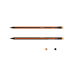 КАРАНДАШ Ч/Г ERICHKRAUSE VIVO, HB, ТРЕХГРАН. ЧЕРНОЕ ДЕР. С ЛАСТИКОМ, АССОРТИ {45708} /12/144/2880/