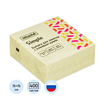 БЛОК Д/ЗАПИСИ 76*76 ММ, 400Л. ATTACHE SIMPLE, ПАСТЕЛЬ ЖЕЛТЫЙ /