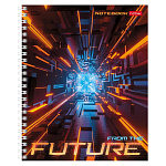ТЕТРАДЬ 96 Л, А5, КЛ, ХАТБЕР. FUTURE, ГЛЯНЦ. ЛАМ. ПЕРФ. НА ГРЕБНЕ /4/48/ РФ