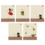 ТЕТРАДЬ 48 Л, А5, КЛ, ХАТБЕР. ЖЖ-МЯУ, ТИСНЕНИЕ, НА СКОБЕ /5/60/