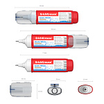 КОР. КАРАНДАШ 12 МЛ, ERICHKRAUSE ARCTIC WHITE, МЕТАЛ. НАКОНЕЧНИК /12/432/