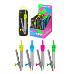 ЦИРКУЛЬ ERICHKRAUSE SCHOOL, МЕТАЛЛ. 123 ММ, С КАРАНДАШОМ /12/144/