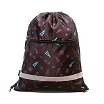 Мешок для обуви ErichKrause с карманом на молнии 500x410мм Black Style