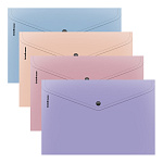 КОНВЕРТ ПЛАСТ. НА КНОПКЕ, A4, ЕRICHКRAUSE SOFT MANGA, 0,18 ММ, НЕПРОЗР. АССОРТИ /12/240/ РФ