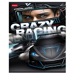 ТЕТРАДЬ 48 Л, А5, КЛ, ХАТБЕР, CRAZY RACING, НА СКОБЕ /5/100/