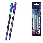 Набор из 4 ручек шариковых ErichKrause Neo® Stick Cyber Game 0.7, Super Glide Technology, цвет чернил синий (в пакете)