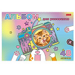 АЛЬБОМ Д/РИС. 48 Л. А4, ХАТБЕР. МИР УВЛЕЧЕНИЙ, НА СКОБЕ /5/30/