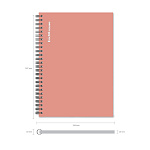 ТЕТРАДЬ 120 Л, А5, КЛ. ERICHKRAUSE VANILLA, ПЕРСИКОВЫЙ, ГЛЯНЦ. ЛАМ. ТИСН. ЛЕН, НА СПИРАЛИ /2/8/