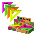 Угольник пластиковый ErichKrause Neon Solid, 45°/7см, ассорти (в коробке-дисплее по 60 шт)