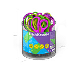 НОЖНИЦЫ 14 СМ. ERICHKRAUSE JOY® ERGO, ЛИНЕЙКА НА ЛЕЗВИИ, АССОРТИ, В СТАКАНЕ /24/288/