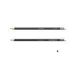 КАРАНДАШ Ч/Г ERICHKRAUSE JET BLACK 101, HB, ШЕСТИГР. С ЛАСТИКОМ, ЗАТОЧЕН. ЧЕРНЫЙ /12/144/2880/