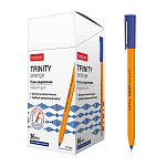 РУЧКА ШАР. ХАТБЕР TRINITY ORANGE, 0,7 ММ, ЧЕРНИЛА МАСЛ. СИНИЙ, ДИСПЛЕЙ-ВИТРИНА /36/