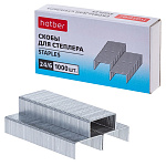 СКОБЫ №24/6 ХАТБЕР, ОЦИНКОВАННЫЕ, 1000 ШТ, К/К /10/500/