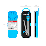 ЦИРКУЛЬ ERICHKRAUSE SCHOOL, МЕТАЛЛ. 123 ММ, С КАРАНДАШОМ /12/144/