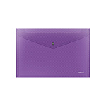 КОНВЕРТ ПЛАСТ. НА КНОПКЕ, A4, ERICHKRAUSE GLOSSY VIVID, 0.18 ММ, ПОЛУПРОЗР. АССОРТИ /12/240/