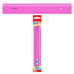 ЛИНЕЙКА 30 СМ, ERICH KRAUSE® NEON, РОЗОВЫЙ, ФЛОУПАК /20/220/