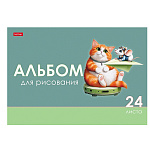 АЛЬБОМ Д/РИС. 24 Л. А4, ХАТБЕР. КОТ И МЫШЬ, ВЫБ. ЛАК, НА СКОБЕ /11/55/ 