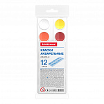 КРАСКИ АКВ. 12 ЦВ. ERICHKRAUSE BASIC LIGHT PACK, АССОРТИ, ПРОЗР. УПАК, Е/П /44/