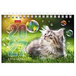 КАЛЕНДАРЬ ДОМИК 2027, ХАТБЕР СТАНДАРТ. ПУШИСТЫЕ МАЛЫШИ, 160*105, МЕЛ. БУМ. НА ГРЕБНЕ /80/