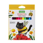 ФЛОМАСТЕРЫ НАБ. 12 ЦВ. ХАТБЕР ECO. ЖЖ-МЯУ, К/К, Е/П /12/