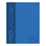 ТЕТРАДЬ 96 Л, А5, ХАТБЕР PROGRESSIVE. СИНЯЯ, ПЛАСТ. ОБЛ. НА СКОБЕ /5/50/