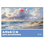 АЛЬБОМ Д/РИС. 40 Л. А4, ХАТБЕР. СВЕТЛЫЕ ГОРИЗОНТЫ, МЕЛ. ОБЛ. ТИСН. НА СКОБЕ /5/25/