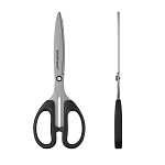 НОЖНИЦЫ 21 СМ. ERICHKRAUSE TOP MODEL, ЧЕРНЫЕ РУЧКИ, БЛИСТЕР /12/240/