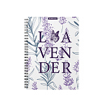 ТЕТРАДЬ 80 Л, А5, КЛ. ERICHKRAUSE LAVENDER, ПЛАСТ. ОБЛ. НА СПИРАЛИ /4/48/ РФ