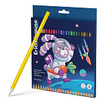 КАРАНДАШИ ЦВ. 24 ШТ, ERICHKRAUSE KIDS SPACE ANIMALS, ДЕР. ТРЕХГРАН. 3 ММ, К/К, Е/П /6/120/