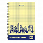 ТЕТРАДЬ 80 Л, А5, КЛ. ERICHKRAUSE MEGAPOLIS® YELLOW CONCEPT, ЖЕЛТЫЙ БЛОК, НА СПИРАЛИ /4/40/ 