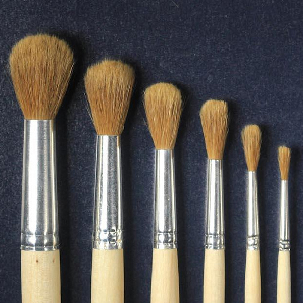 КИСТЬ ИЗ ВОЛОСА КОЛОНКА №02, КРУГЛАЯ /