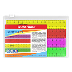 Набор из 4 пластиковых линеек ErichKrause Neon Solid, 15см, zip-пакет, ассорти (в пакете по 20 шт)