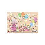 КОНВЕРТ ПЛАСТ. НА КНОПКЕ, A4, ЕRICHКRAUSE® CUTE ANIMALS, 0.16 ММ, НАБОР 04ШТ, АССОРТИ /60/
